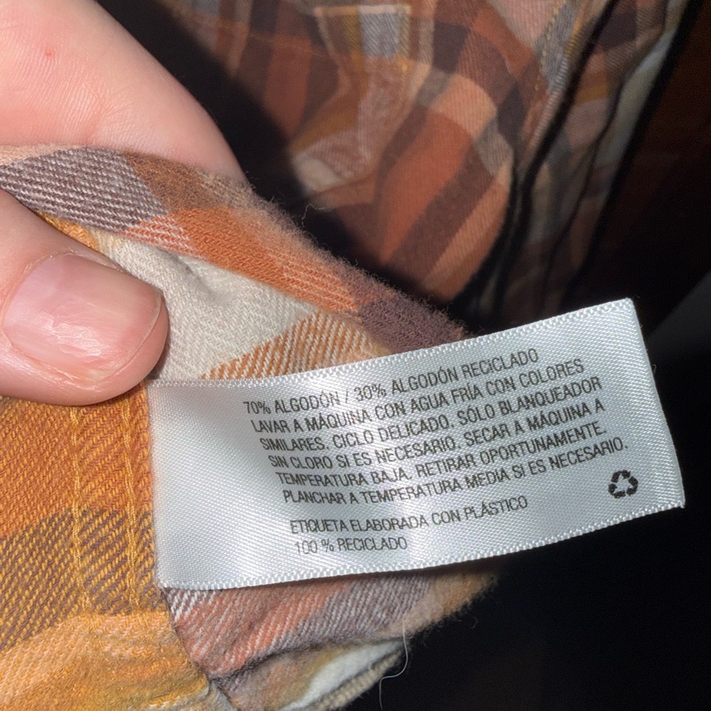 Universal Thread Plaid Button-Down Shirt — Rust, Mustard & Cream - Picture 3 of 4